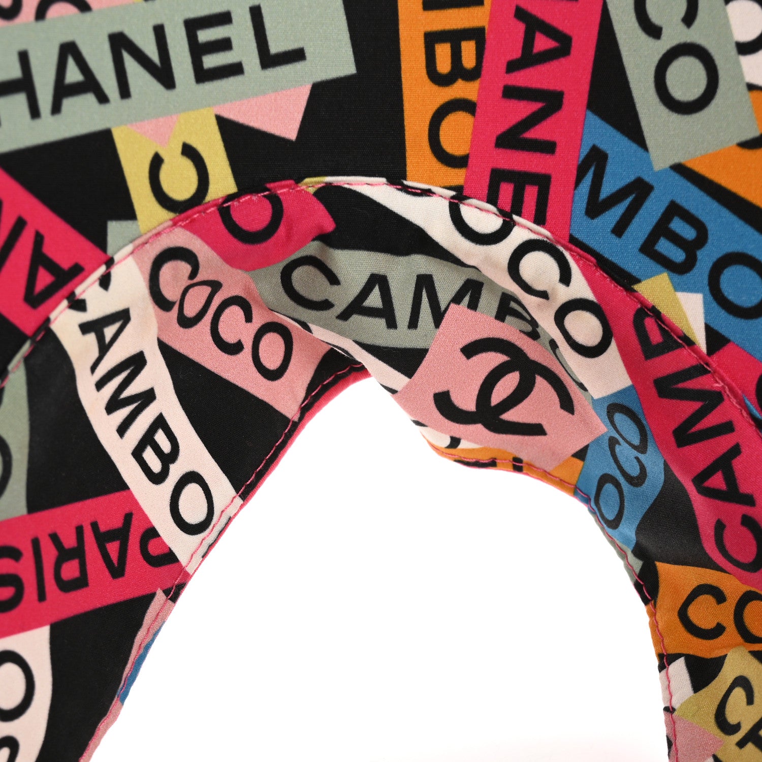 Chanel Cotton Canvas Logo CC Visor Pink Black 6 of 7