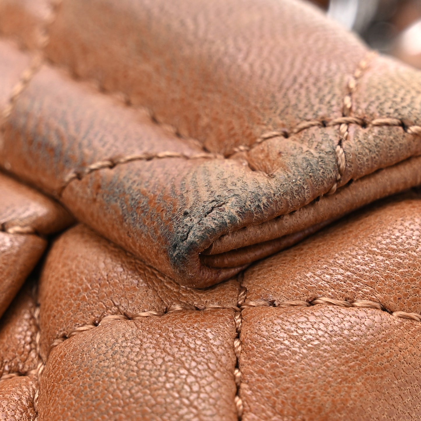 Washed Lambskin Mini Chain Around Messenger Brown