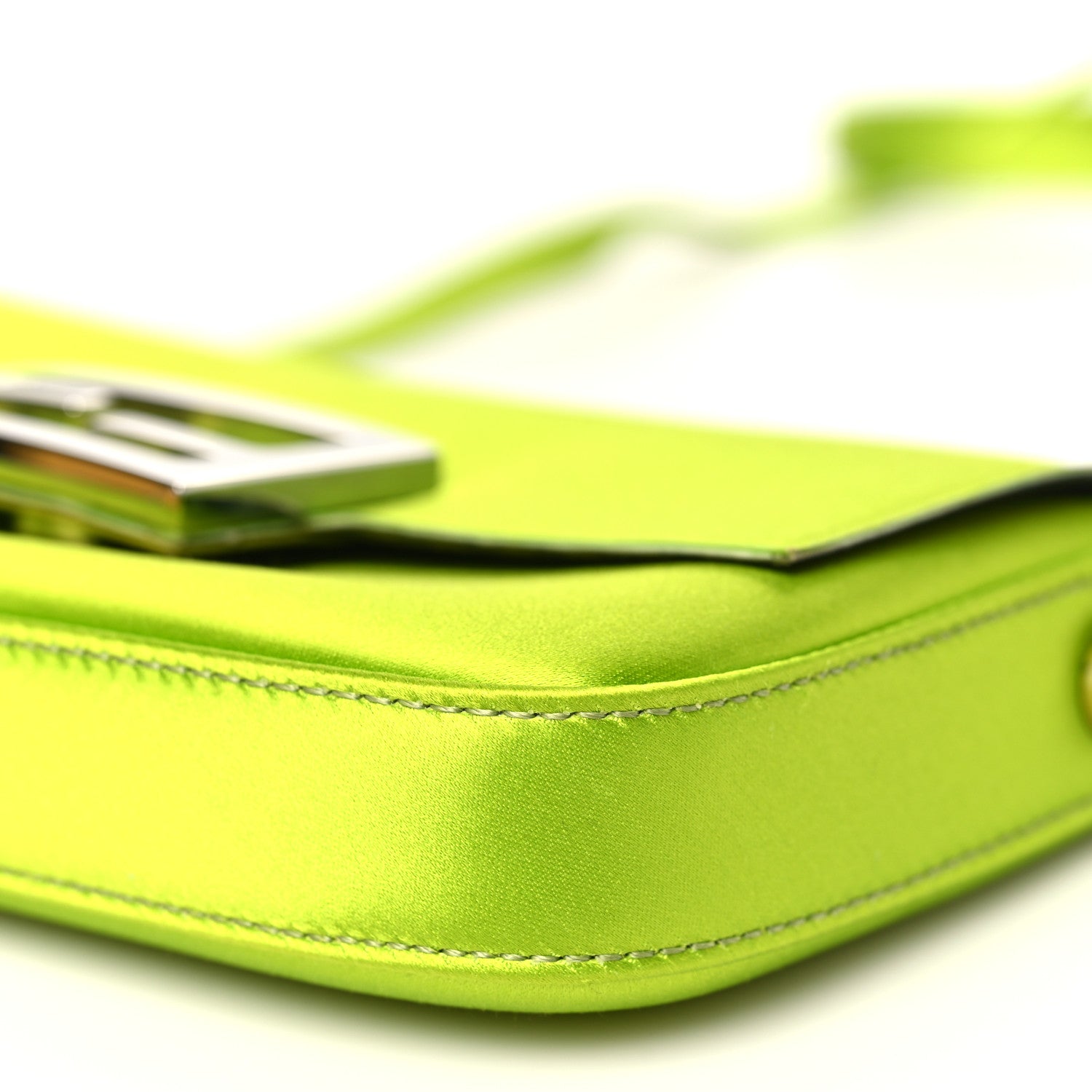 Fendi Silk Satin Phone Baguette Wasabi 10 of 11