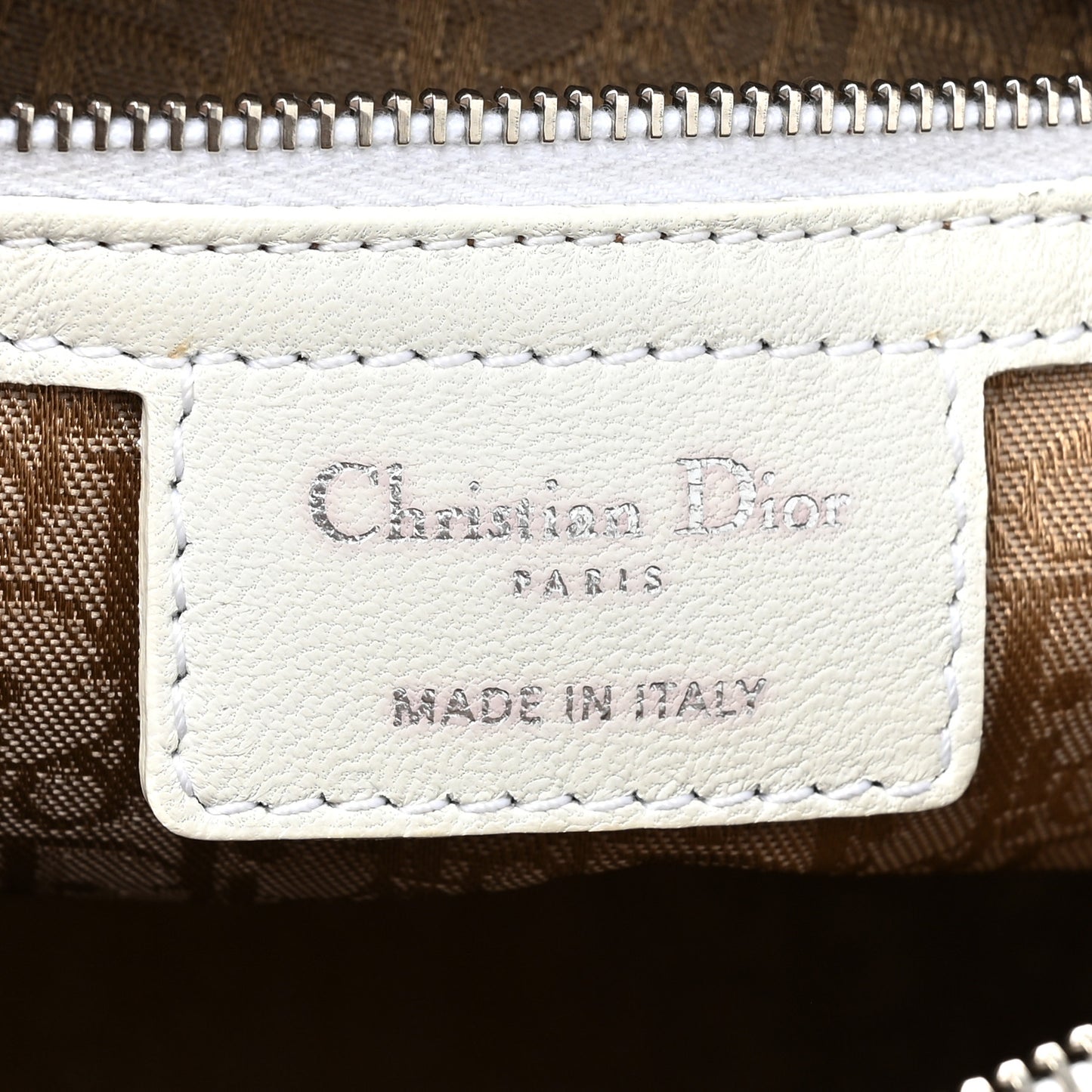 Lambskin Cannage Medium Lady Dior White