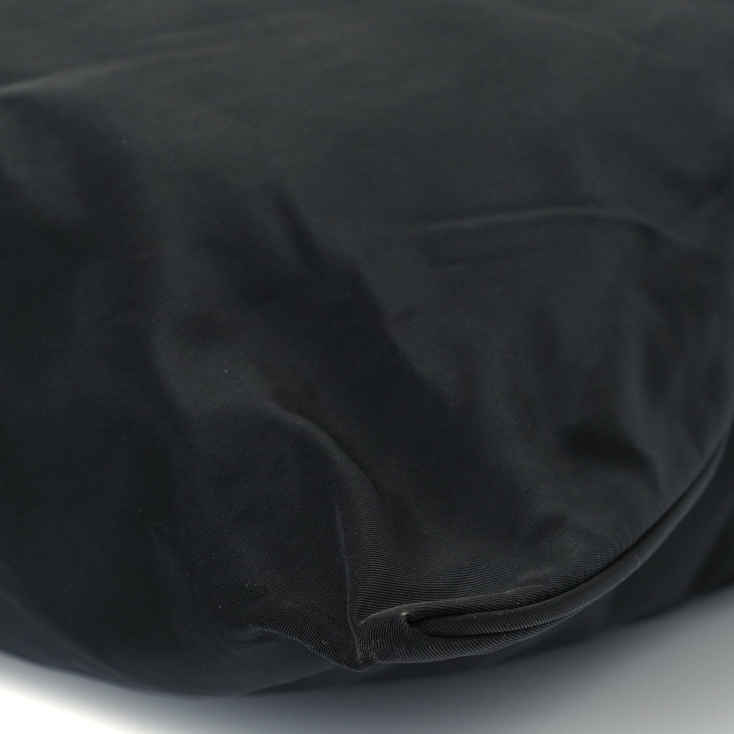 Tessuto Nylon Calfskin Shopping Tote Black