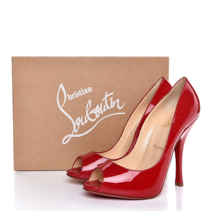 Christian Louboutin Patent Maryl 120 Pumps 39 Red 10 of 10