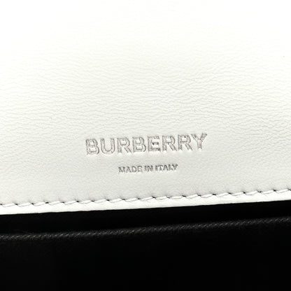 Burberry Lambskin Quilted Small Lola Bag White Grey Yellow 6 of 9