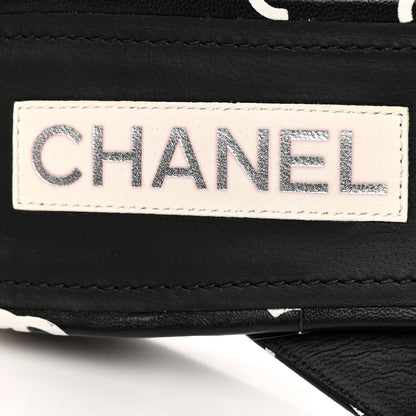 Chanel Printed Lambskin Coco Beach Thong Sandals 41 Black White 7 of 14