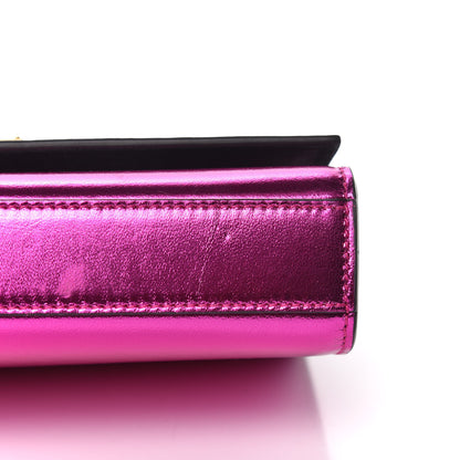 Saint Laurent Metallic Calfskin Small Classic Monogram Kate Satchel Magenta 17 of 17