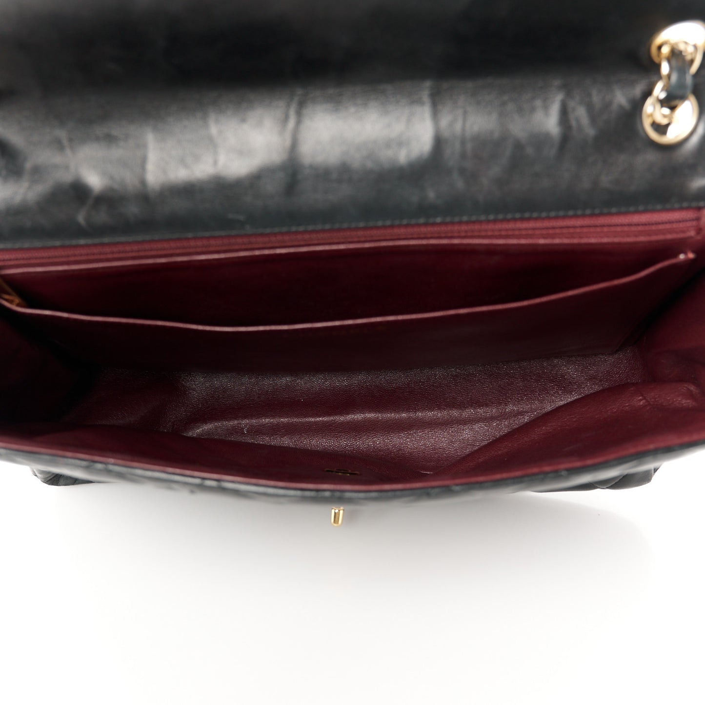 Lambskin Quilted Maxi Double Flap Black