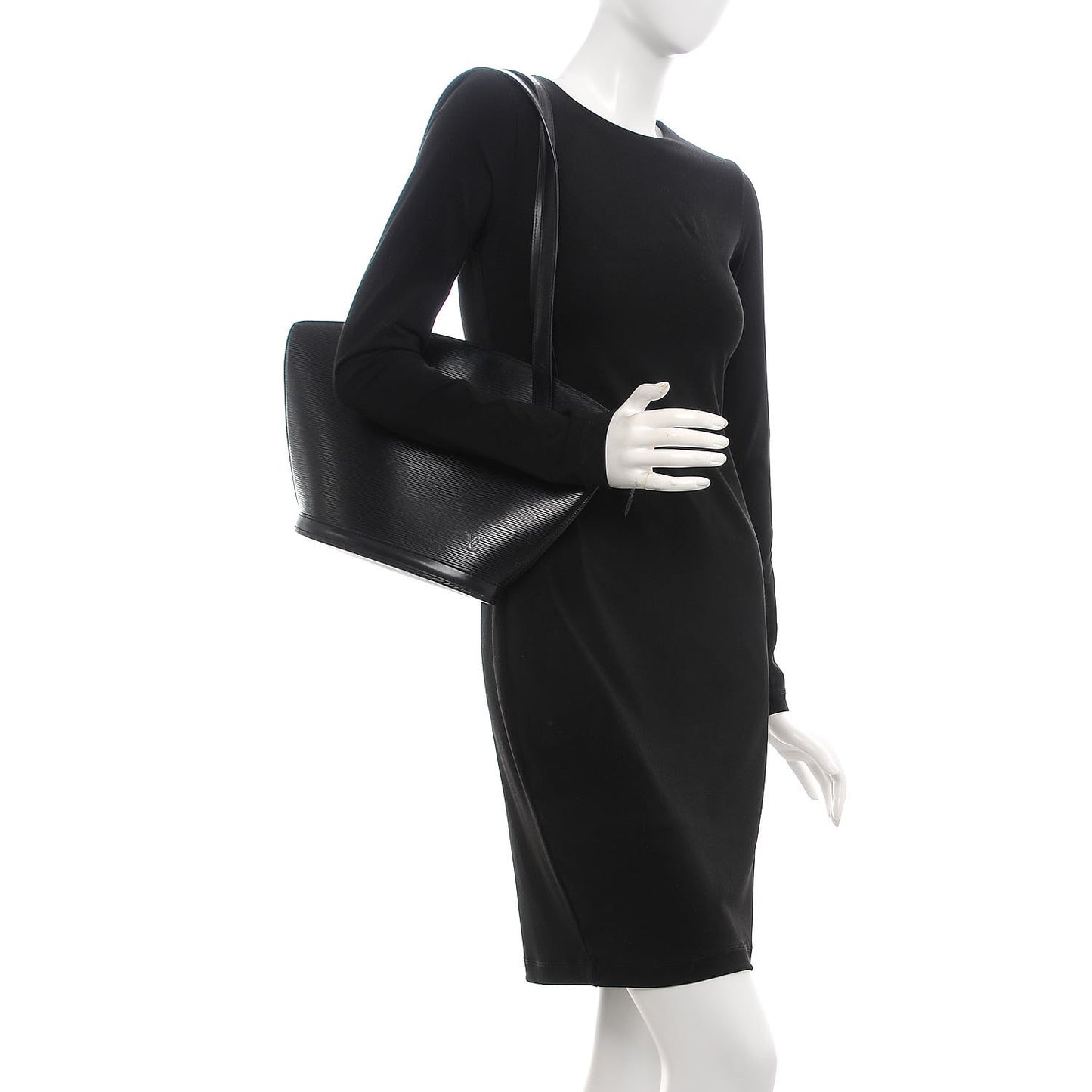Epi Saint Jacques PM Long Straps Black