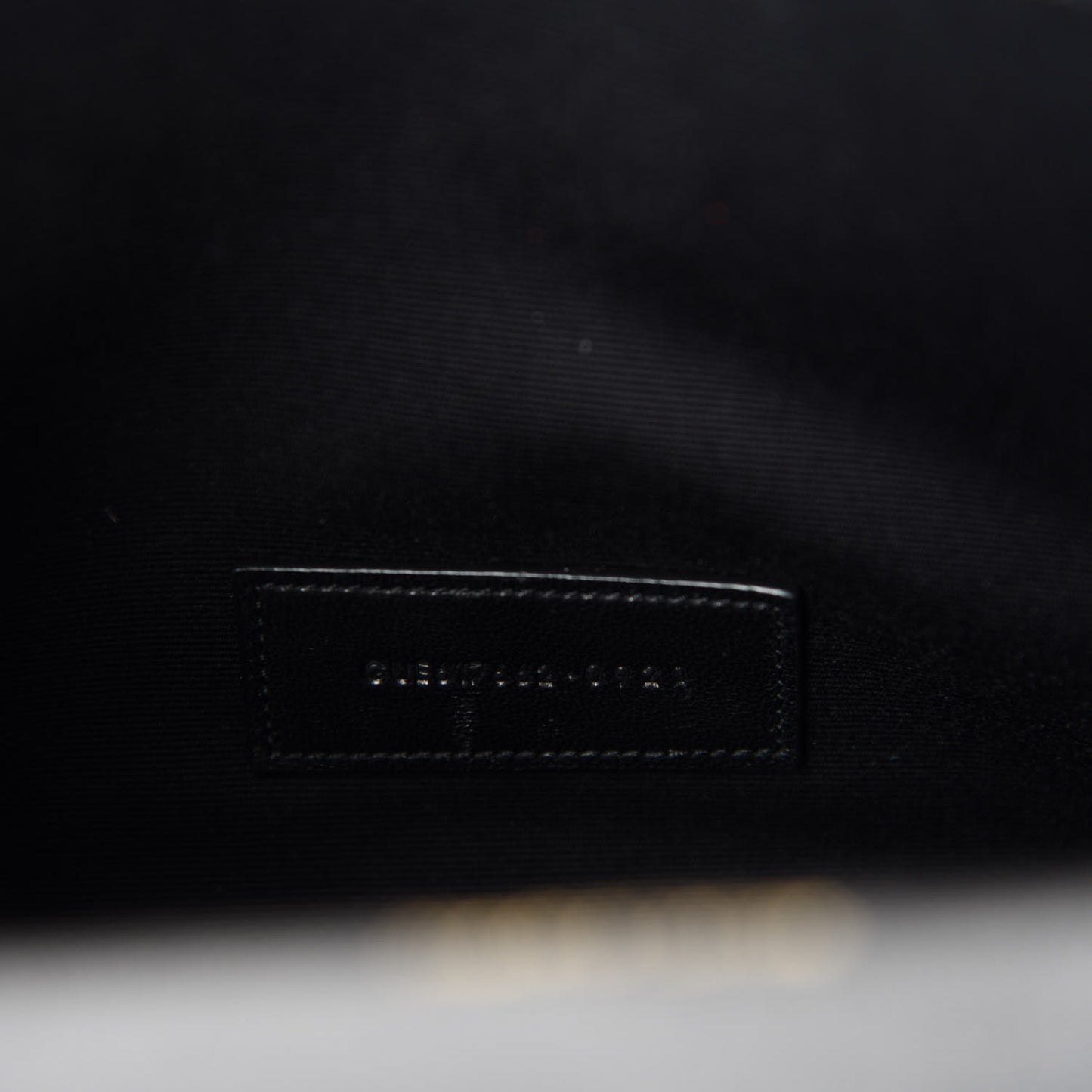 Grain De Poudre Matelasse Chevron Monogram Envelope Clutch Black