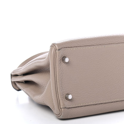 Hermes Taurillon Clemence Kelly Retourne 32 Gris Tourterelle 7 of 8