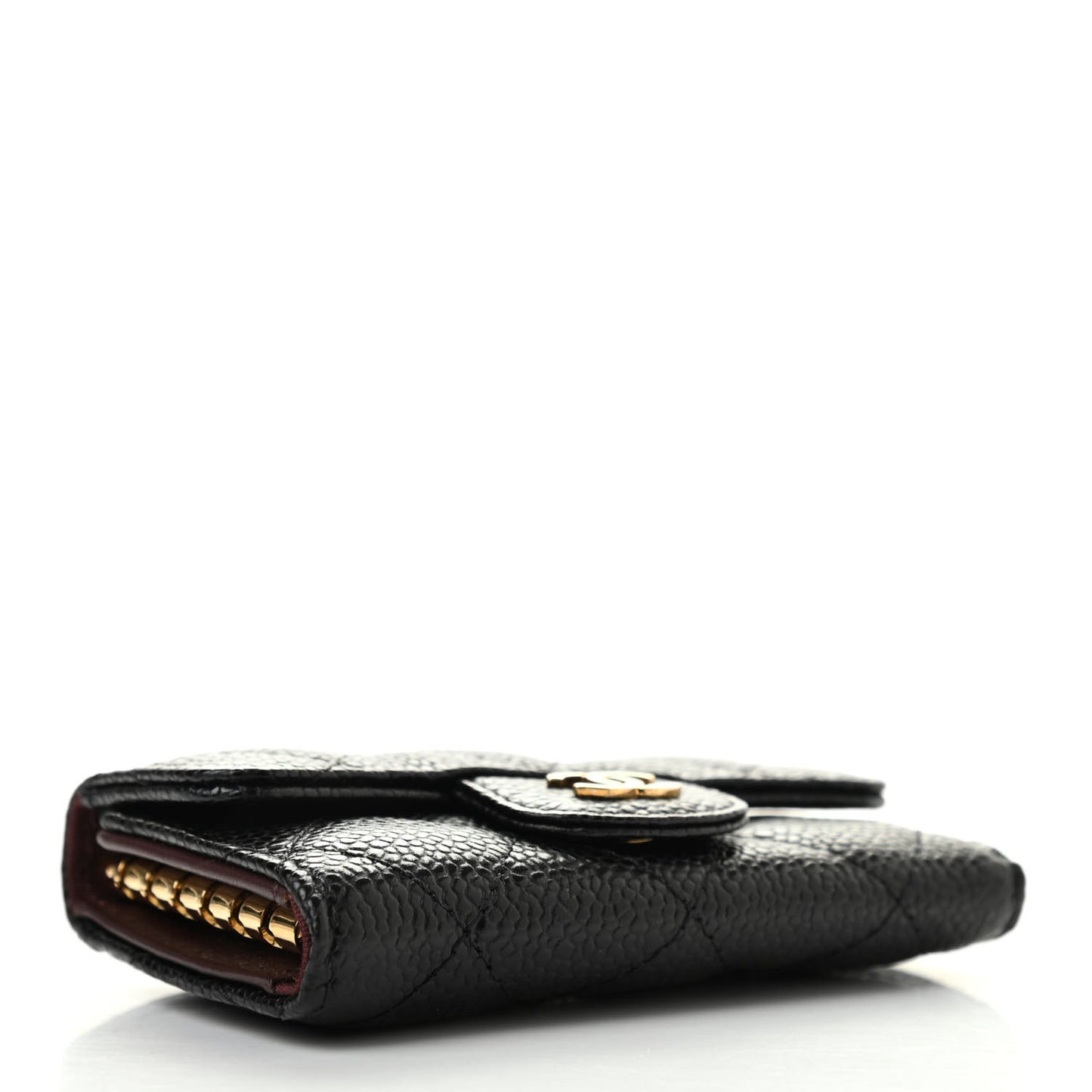 Caviar Quilted 6 Key Holder Black