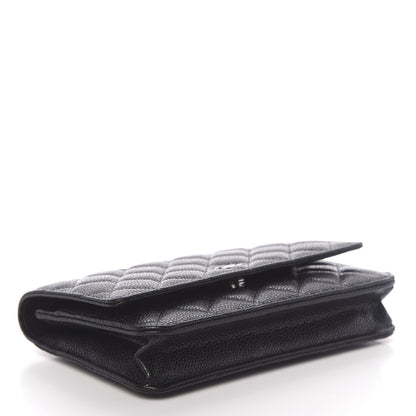 Chanel Caviar Quilted Wallet On Chain WOC Black 4 of 12