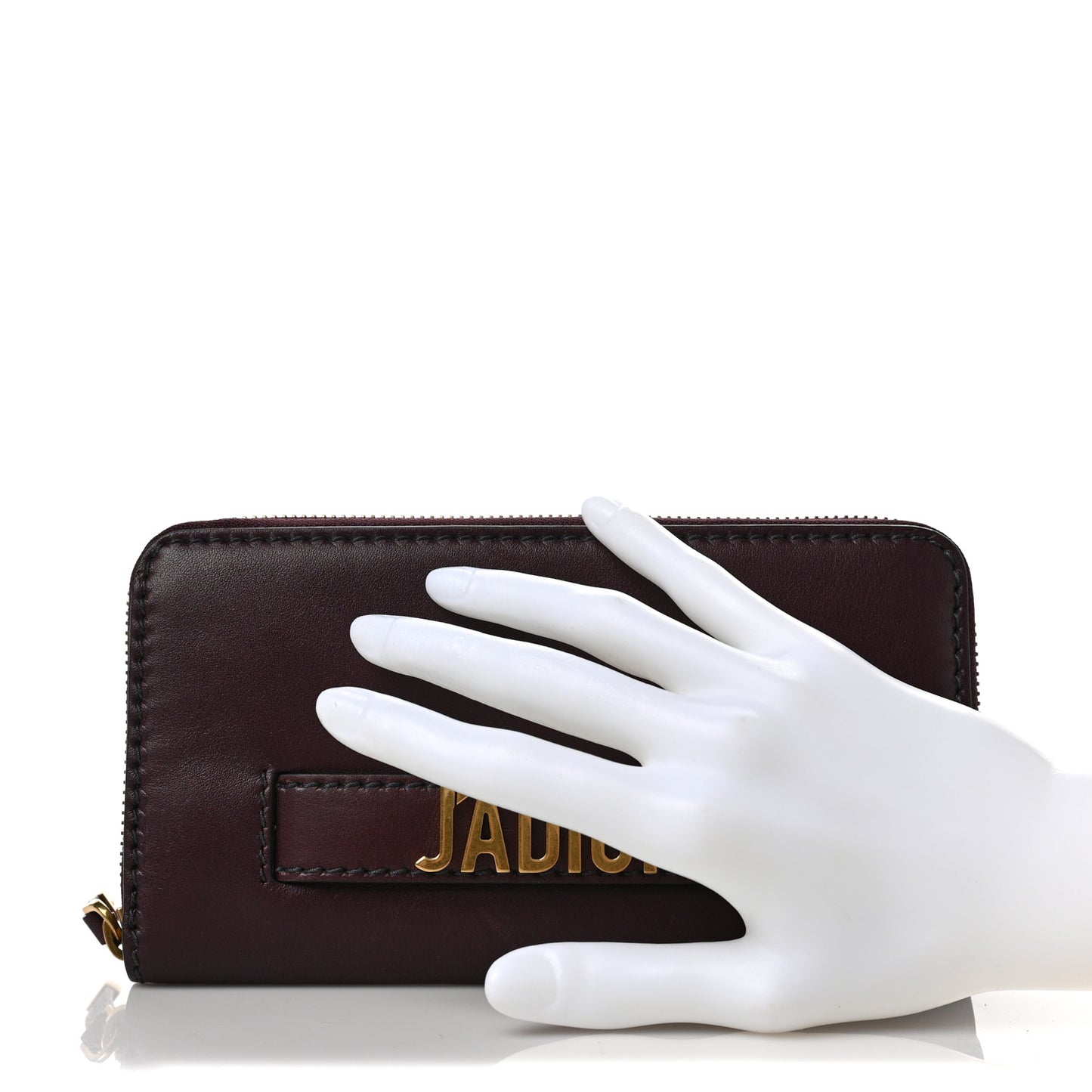 Calfskin J'adior Voyageur Wallet Deep Amarante