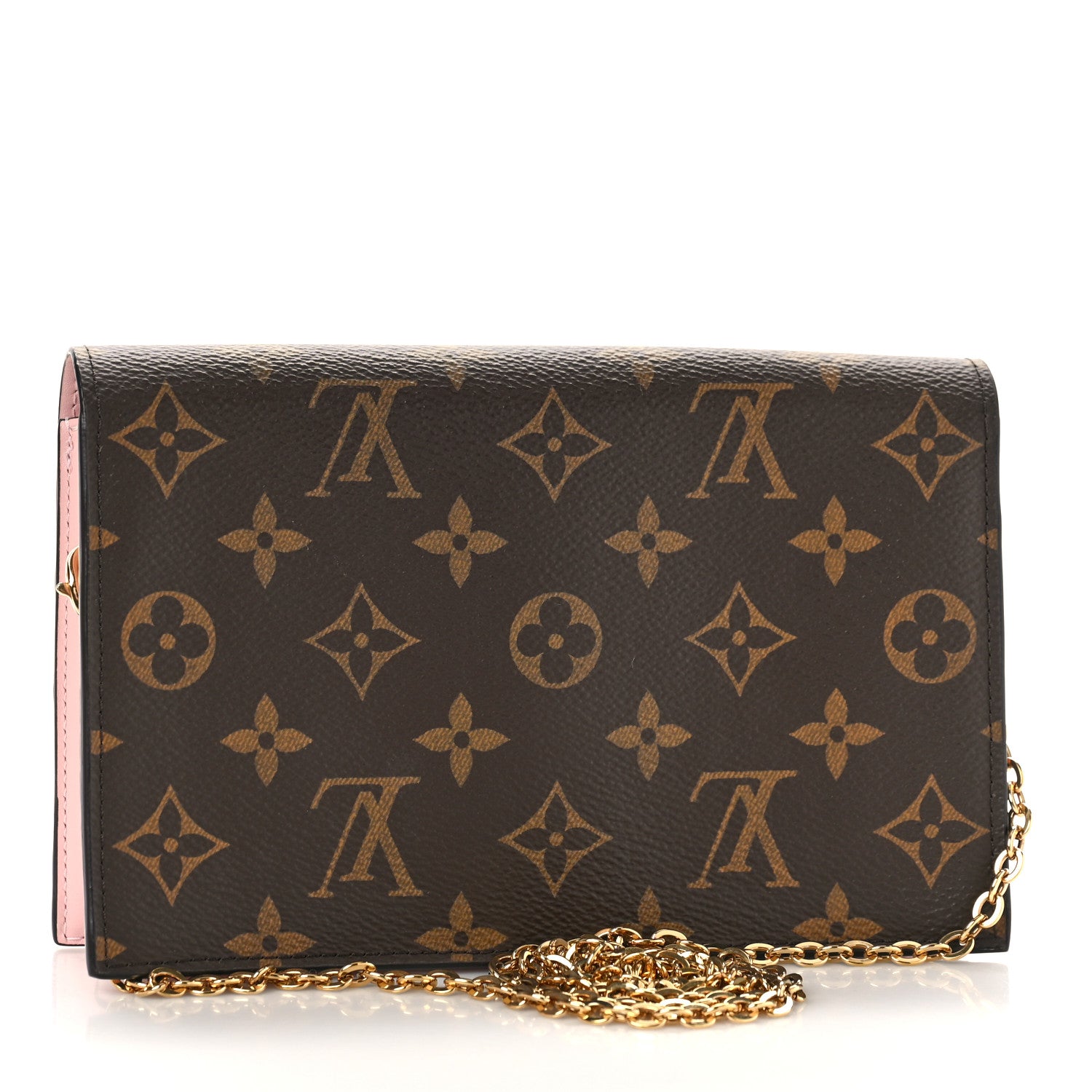 Louis Vuitton Monogram Flore Chain Wallet Rose Ballerine 3 of 9