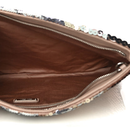 Miu Miu Paillettes Sequin Chain Pochette Cipria 5 of 8