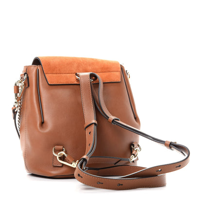 Chloe Suede Calfskin Small Faye Backpack Tan 2 of 8
