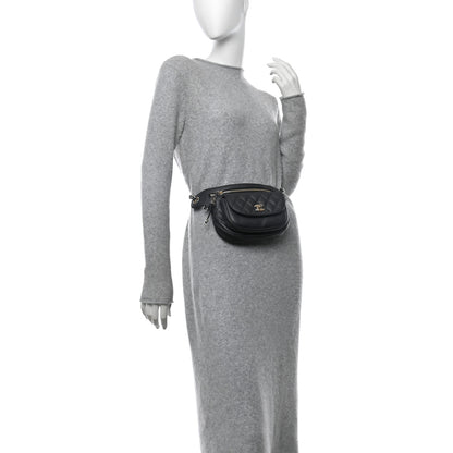 Chanel Metallic Calfskin Flap Chain Waist Bag Ruthenium 2 of 10