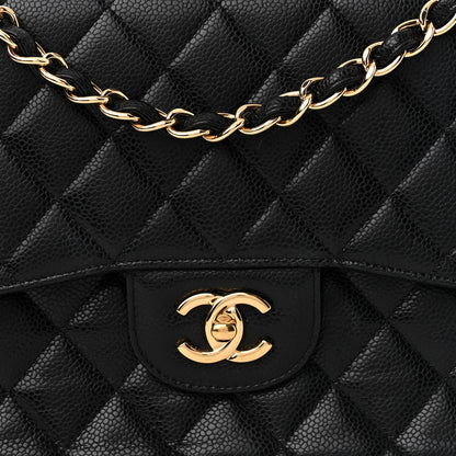 Chanel Caviar Quilted Jumbo Double Flap Black 8 of 11