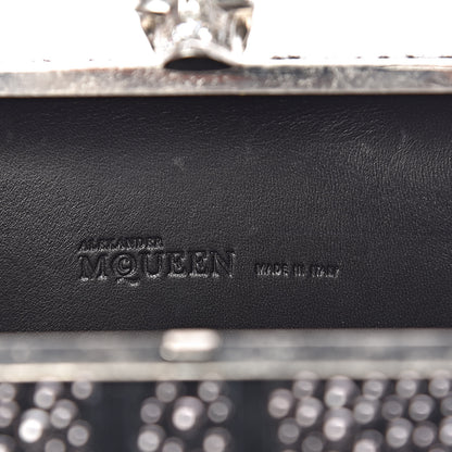 Alexander McQueen Suede Studded Britannia Skull Box Clutch Black 6 of 10