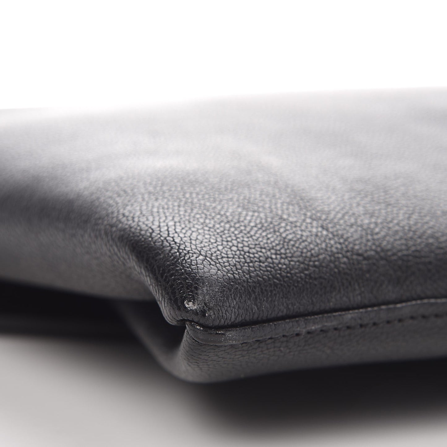 Sugar Goatskin Medium Antigona Envelope Clutch Black