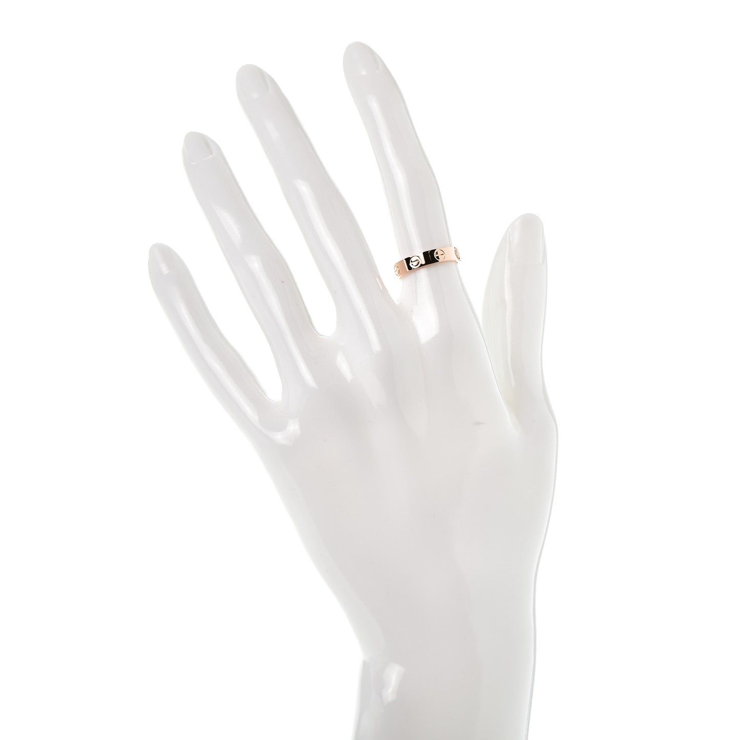 18K Pink Gold 3.5mm LOVE Wedding Band Ring 48 4.5