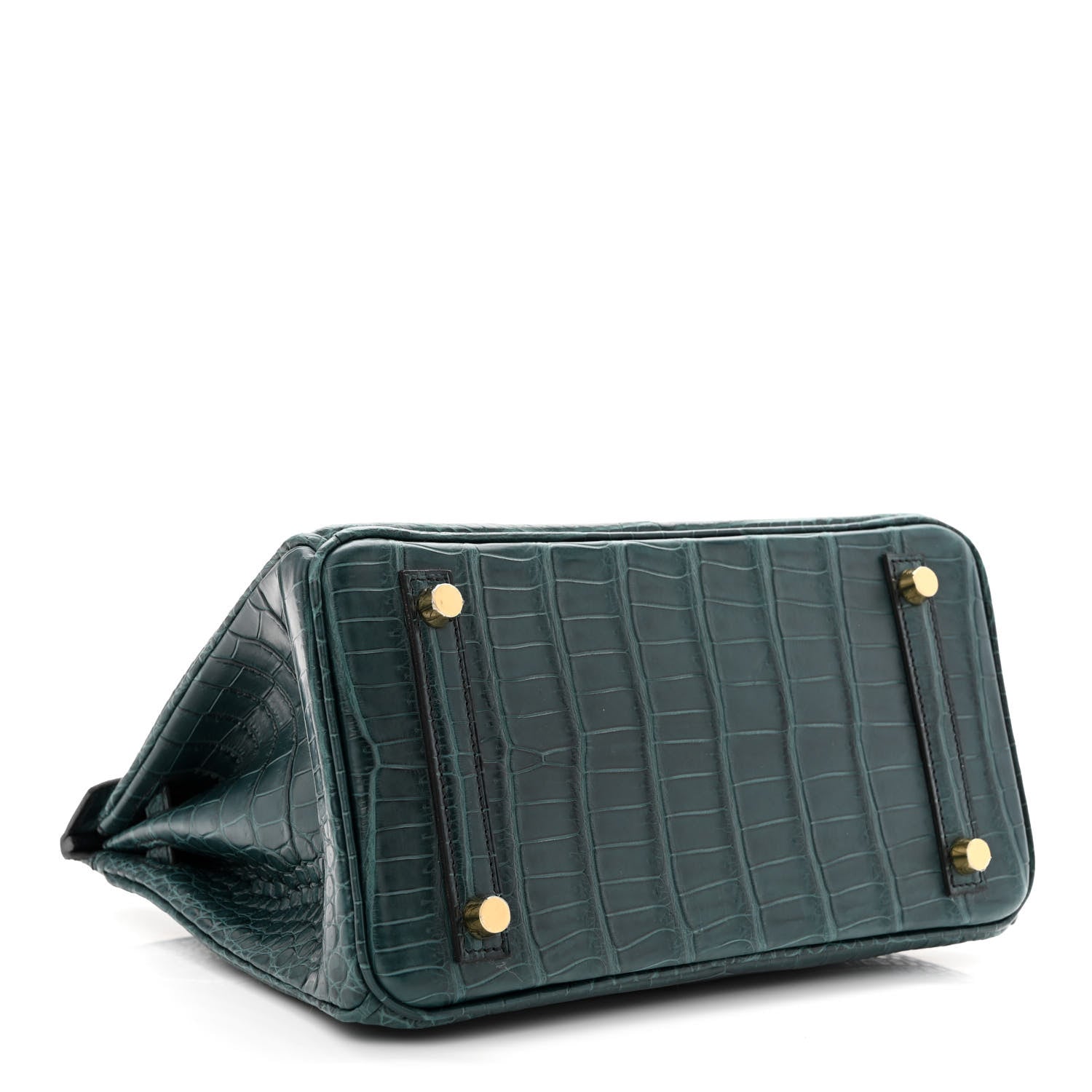 Hermes Matte Porosus Crocodile Birkin 25 Vert Rousseau 1290786