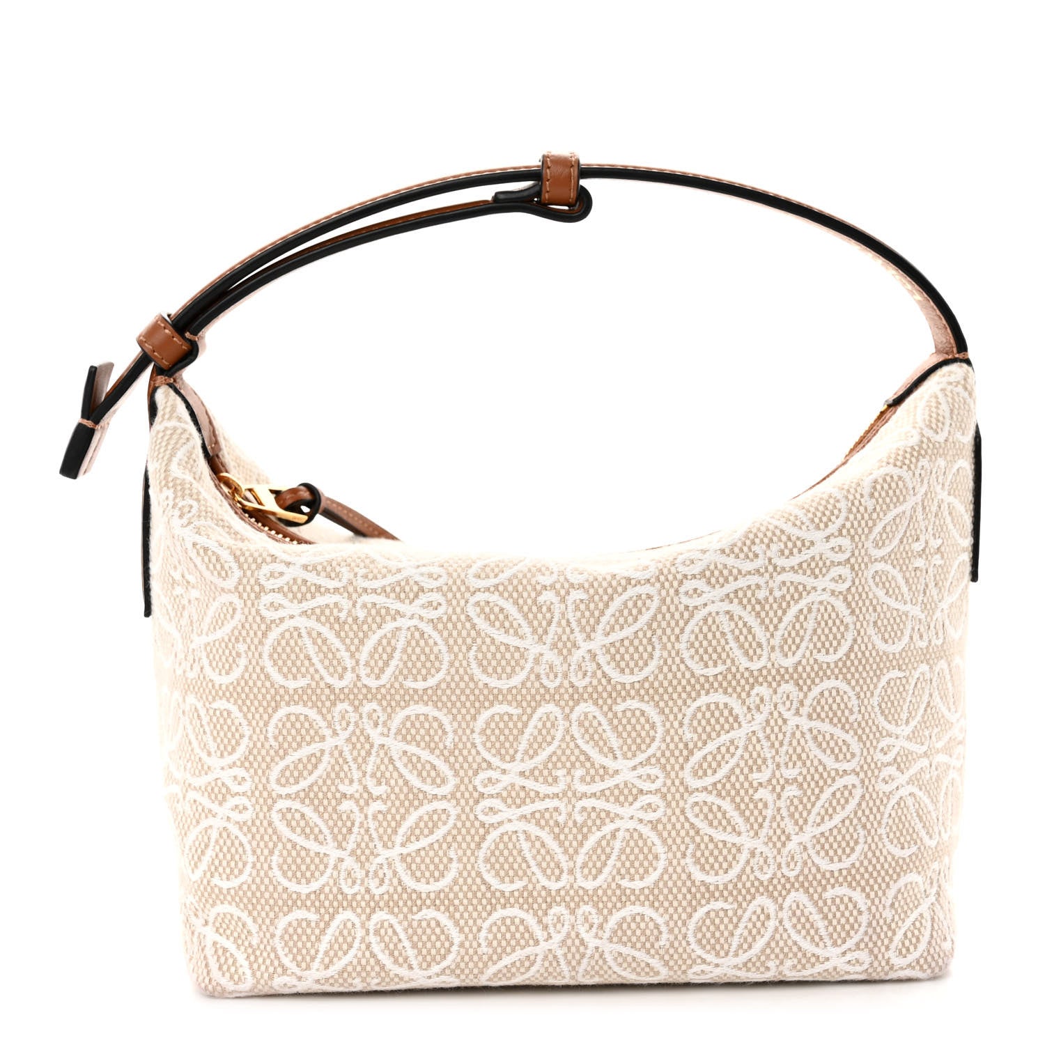 Loewe Jacquard Anagram Calfskin Small Cubi Bag Ecru Tan 1 of 9