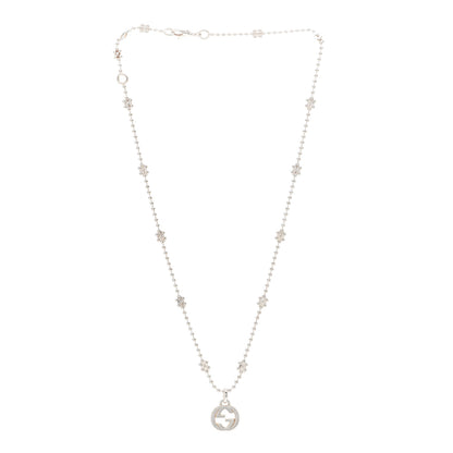Gucci Sterling Silver Interlocking G Beaded Cluster Pendant Necklace 3 of 4