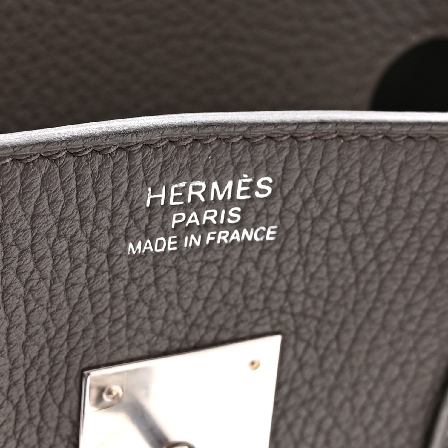 Hermes Taurillon Clemence Birkin 35 Etain 6 of 10