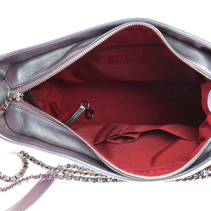 Chanel Iridescent Lambskin Calfskin Quilted Medium Gabrielle Hobo Light Purple 5 of 11