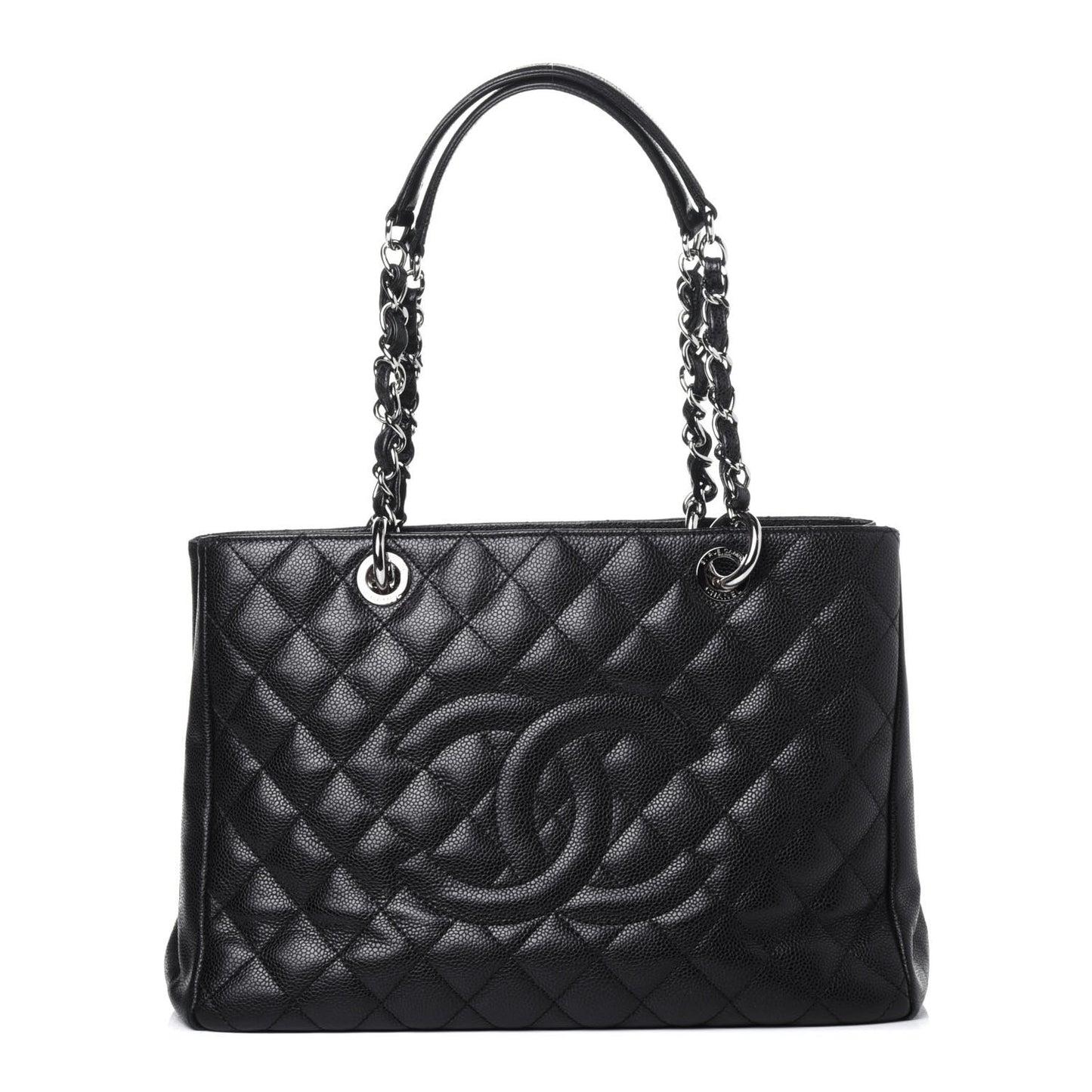 Caviar Quilted Grand Shopping Tote GST Black