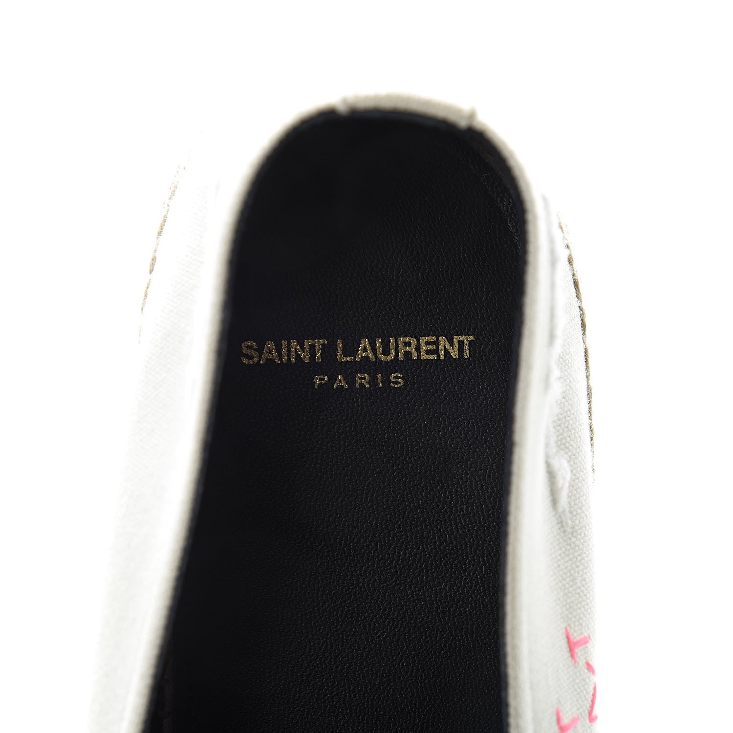 Saint Laurent Canvas Elba Logo Embroidered Espadrilles 45 Panna 5 of 9