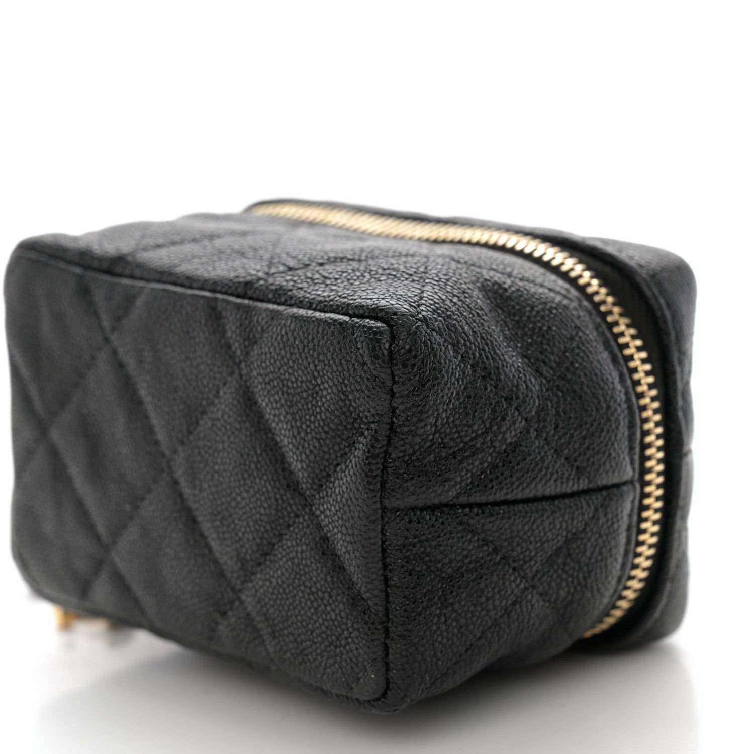 Chanel Caviar Quilted Mini Top Handle Vanity With Chain Black 10 of 11