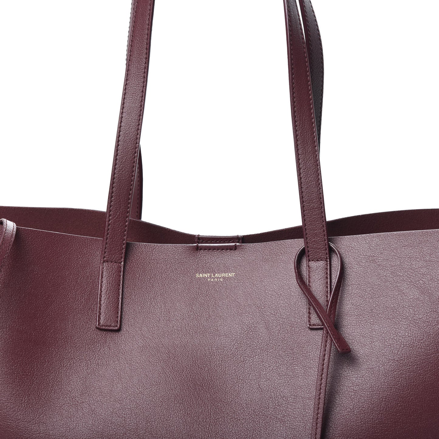 Calfskin Large Shopping Tote Dark Red