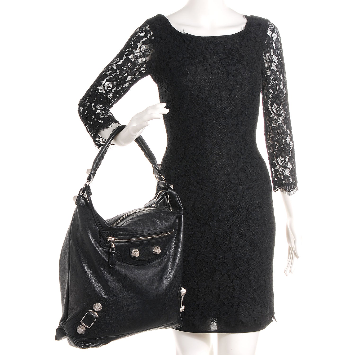 Balenciaga Agneau Giant 21 Silver Hardware Day Hobo Black 2 of 12