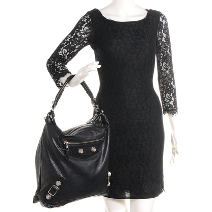 Balenciaga Agneau Giant 21 Silver Hardware Day Hobo Black 2 of 12