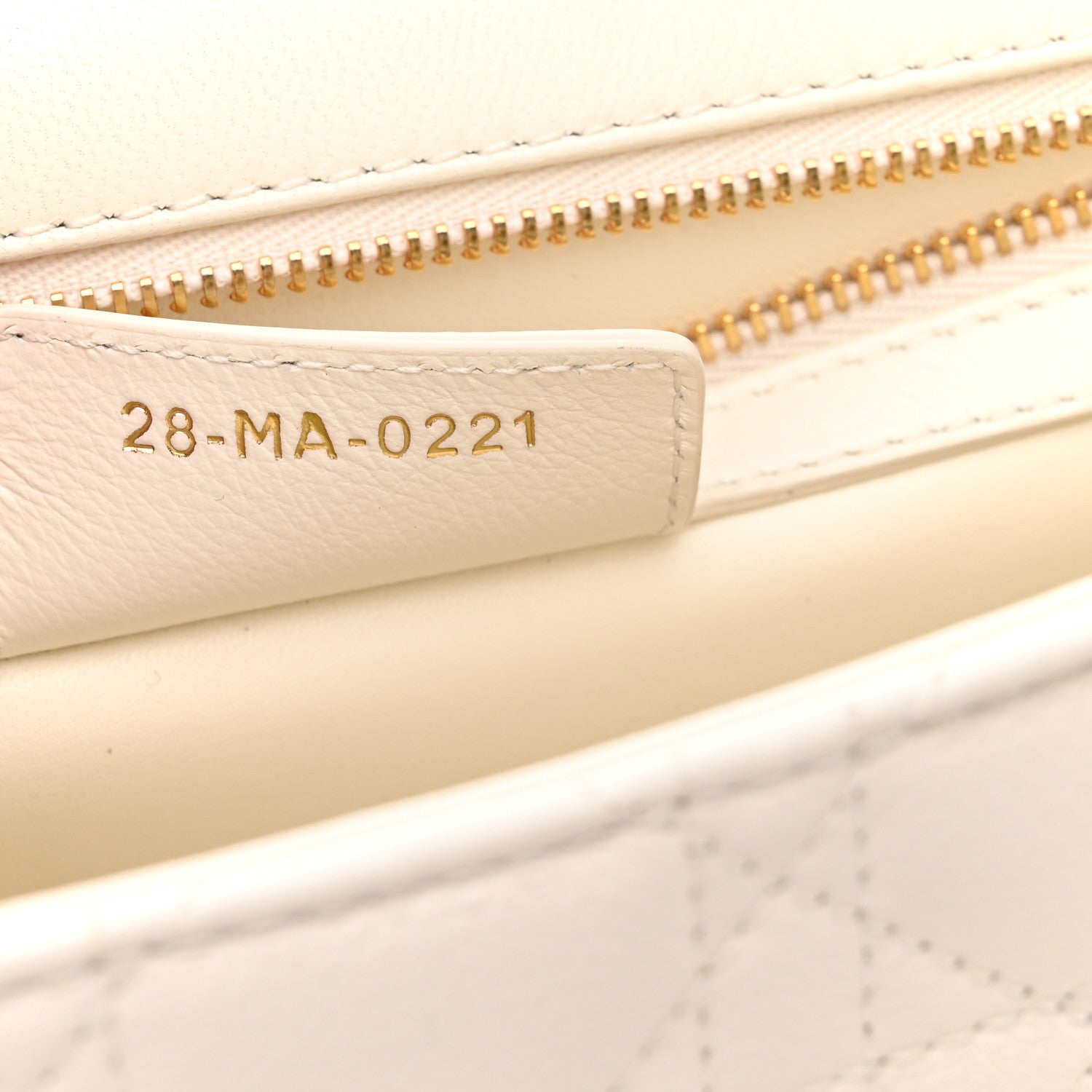 Christian Dior Grained Calfskin Cannage Large Caro Bag Latte 7 of 10