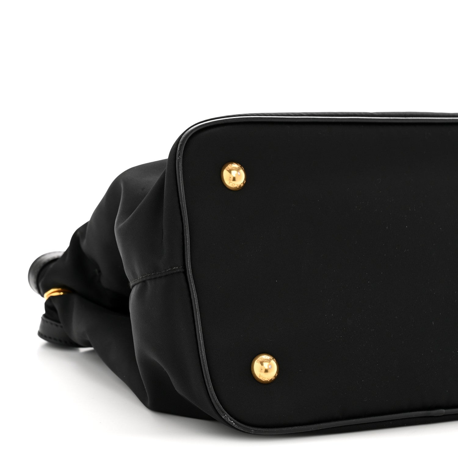 Prada Tessuto Nylon Soft Calf Tote Black 10 of 16