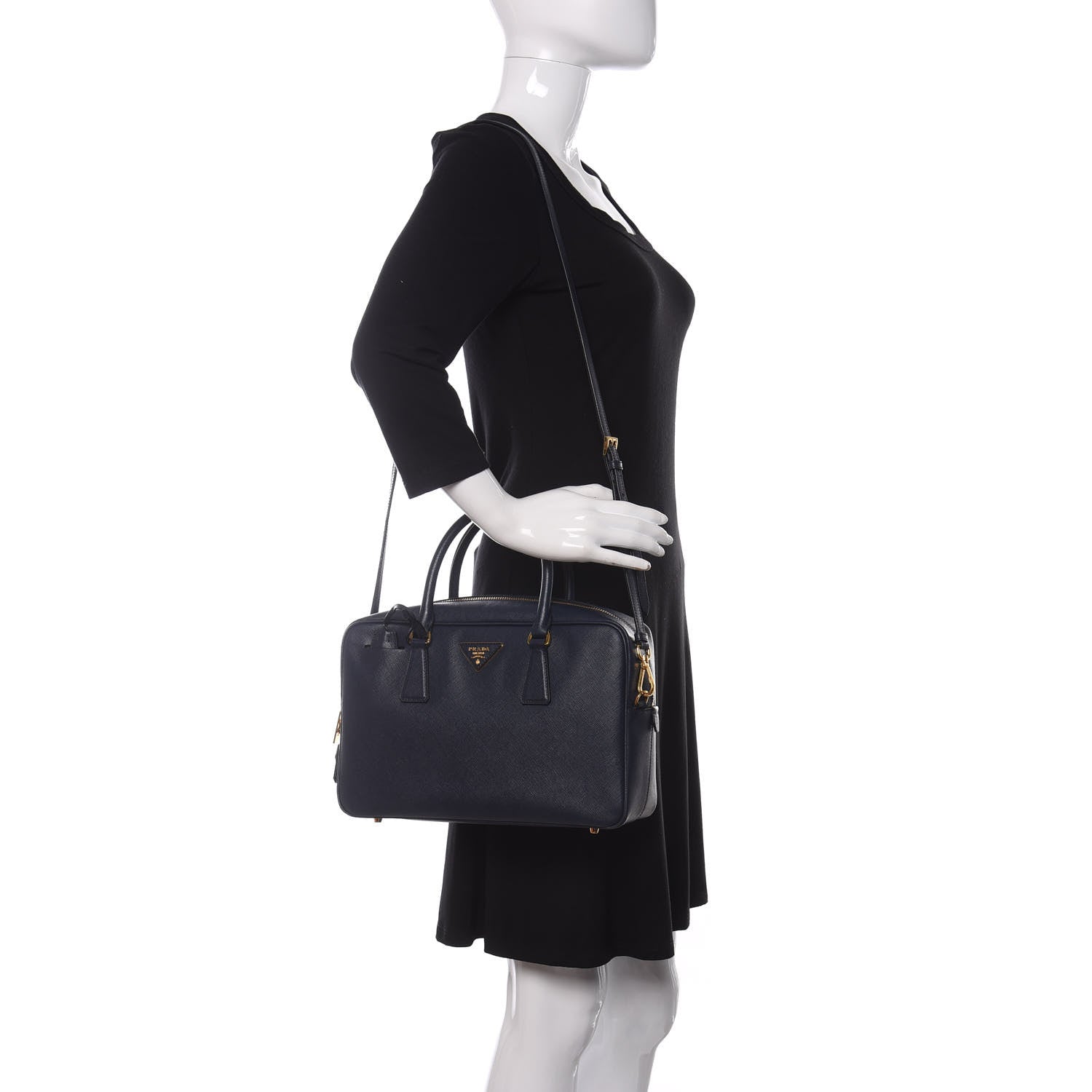 Prada Saffiano Lux Bauletto 2 of 9