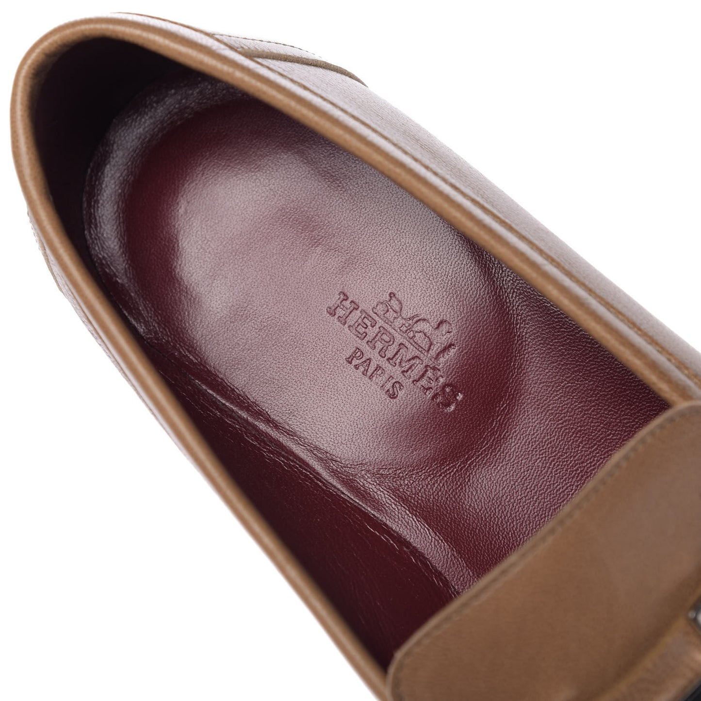 Goatskin Womens Paris Loafers 38 Etoupe