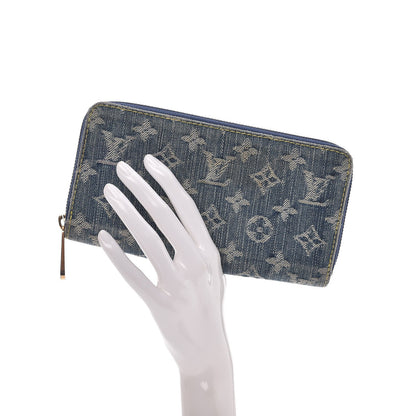 Louis Vuitton Monogram Denim Zippy Wallet Blue 2 of 9