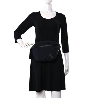 Dolce & Gabbana Neoprene Millennials Logo Waist Bag Black White 2 of 8