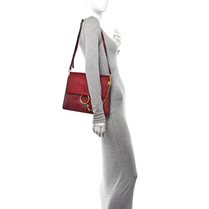 Chloe Calfskin Medium Faye Shoulder Bag Sienna Red 2 of 17