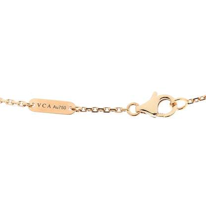 Van Cleef & Arpels 18K Yellow Gold Turquoise Vintage Alhambra Pendant Necklace 4 of 6