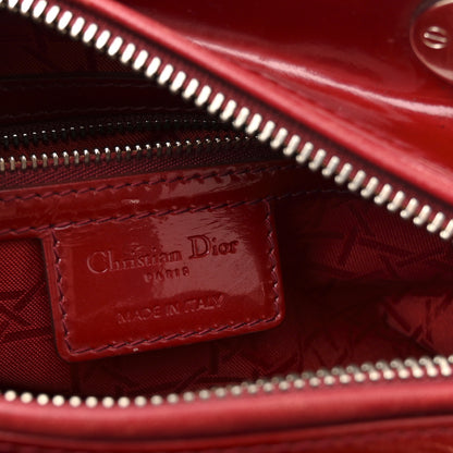 Christian Dior Patent Cannage Medium Lady Dior Red 6 of 11