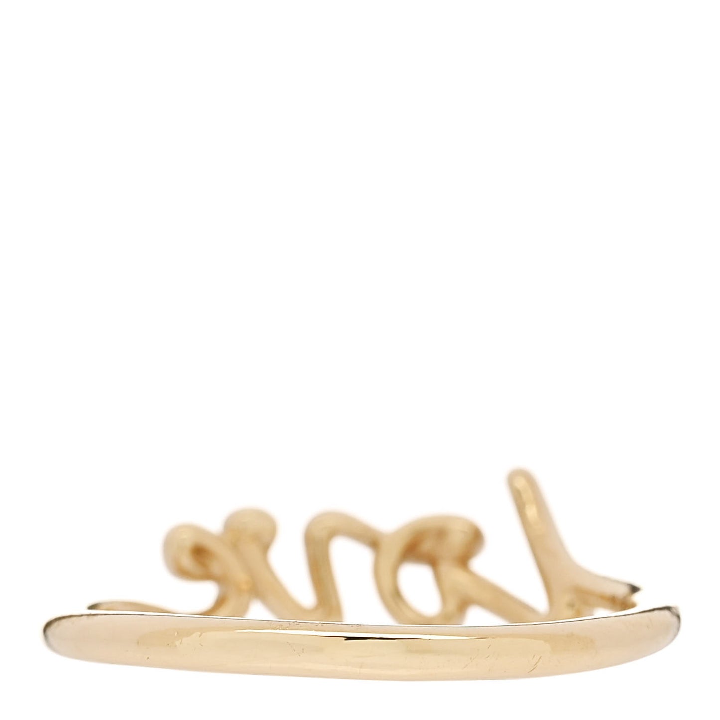 18K Yellow Gold Mini Paloma's Graffiti Love Ring 54 7