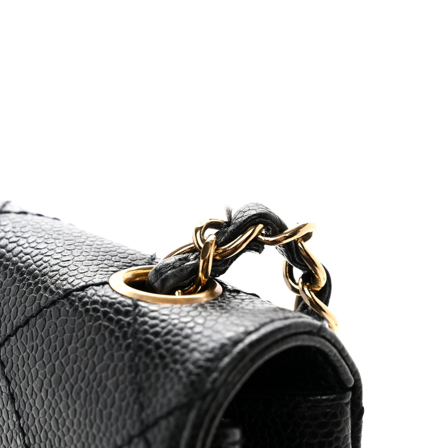 Caviar Quilted Medium Single Flap Black