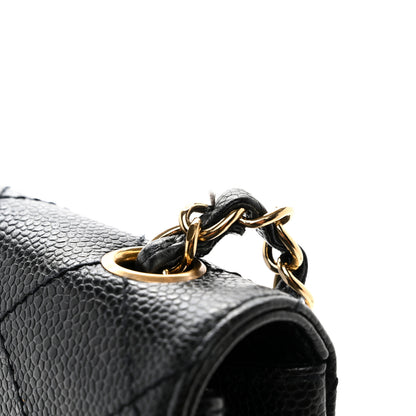 Chanel Caviar Quilted Medium Single Flap Black 11 of 12