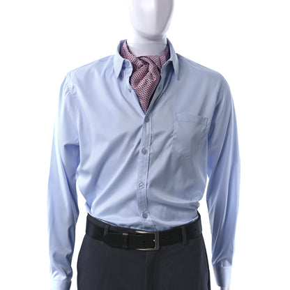Hermes Silk Get Lucky Mens Ascot Rose Pale Bleu Moyen Vert Pin 3 of 4