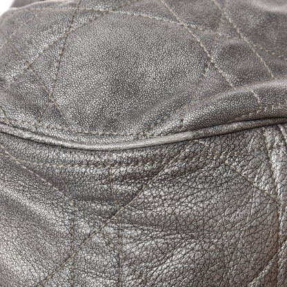 Christian Dior Metallic Lambskin Cannage Flap Shoulder Bag Silver 13 of 13
