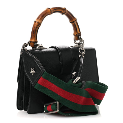 Gucci Dollar Calfskin Crystal Web Mini Dionysus Bamboo Top Handle Bag Black Black Diamond 3 of 11